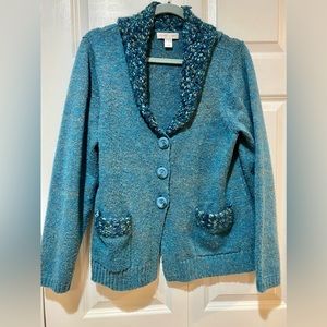 CHRISTOPHER & BANKS Button Down Cardigan Sweater Sz L